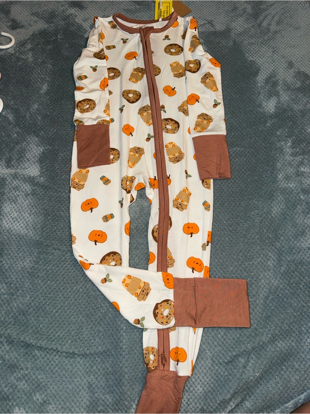 Angel Dear Pumpkin & Donut Print One-Piece Pajama